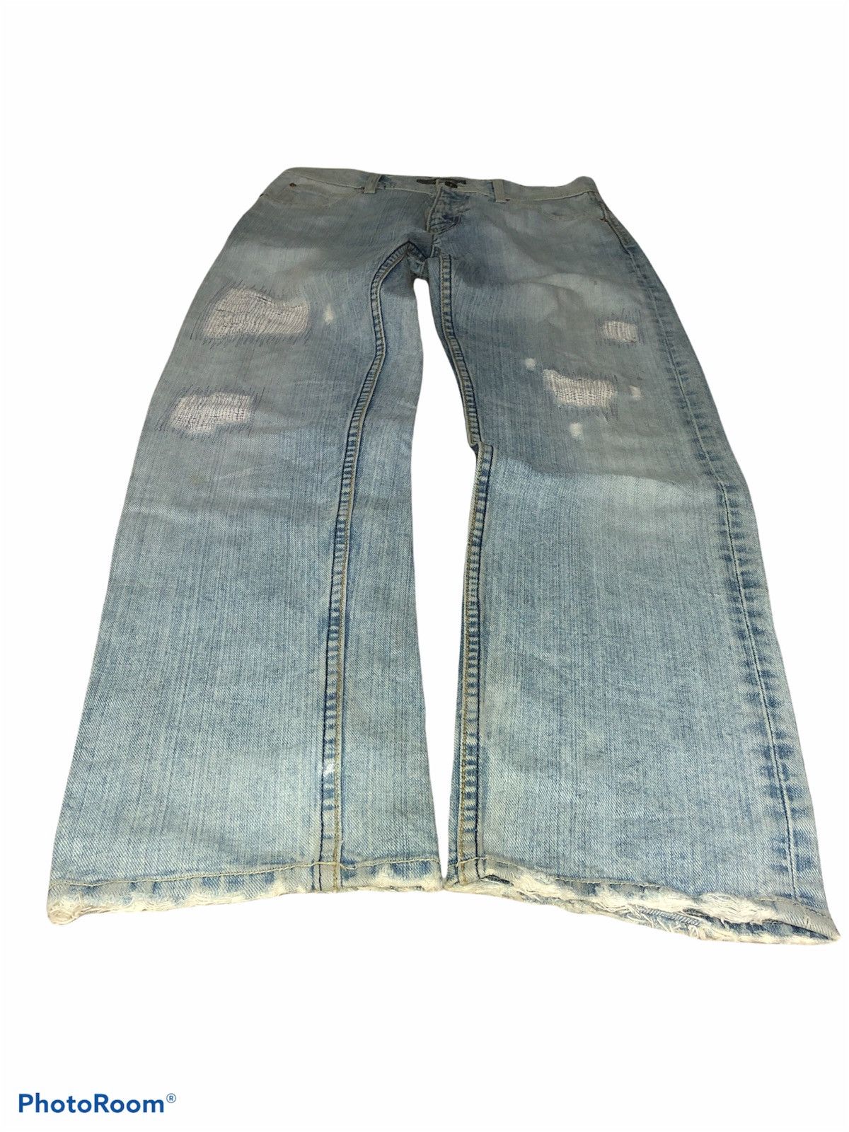 Japanese Brand GUELL MUSTARD DISTRESSED DENIM Size US 32 / EU 48 - 2 Thumbnail