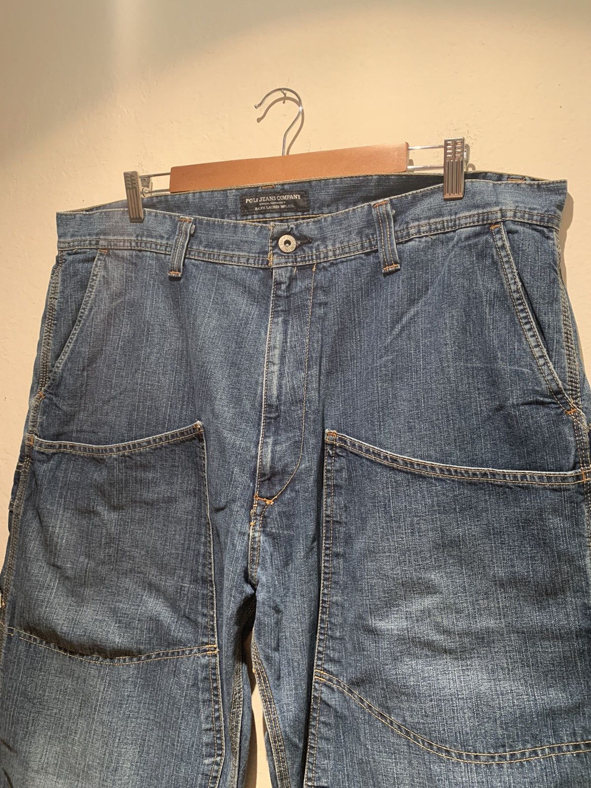 Denim & Supply Ralph Lauren *RARE* Vintage Polo Jeans Ralph Lauren Double Knee Carpenter Size US 38 / EU 54 - 3 Thumbnail