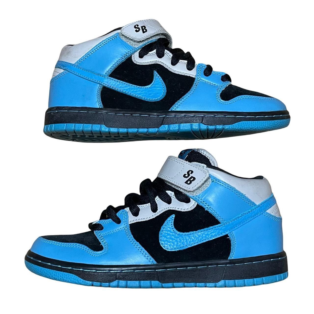 Nike × Vintage 2008 Nike Sb Dunk mid Aqua Fuel Blue | Grailed