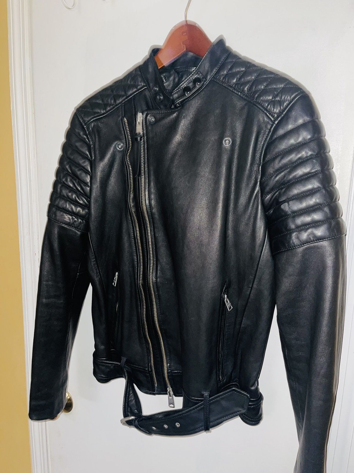 Allsaints Cobden Leather Biker Jacket | Grailed