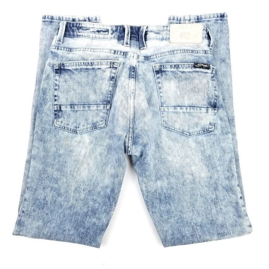 Ed Hardy Ed Hardy Light Washed Japanese Skuller Denim Jeans 30 Size US 30 / EU 46 - 2 Thumbnail