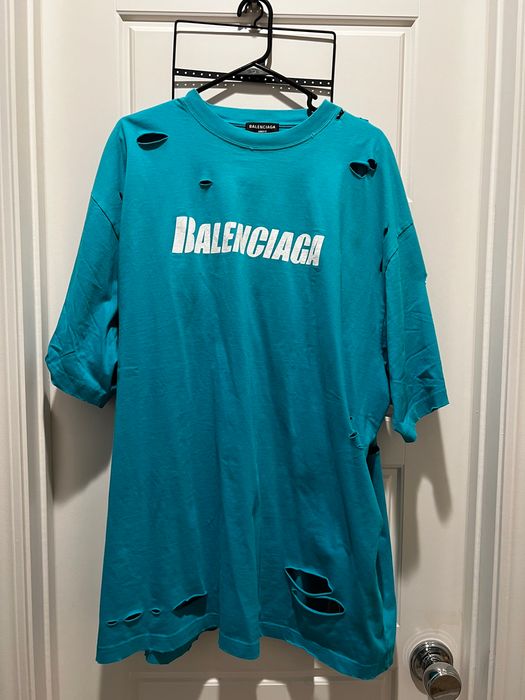 Balenciaga Balenciaga distressed t-shirt L
