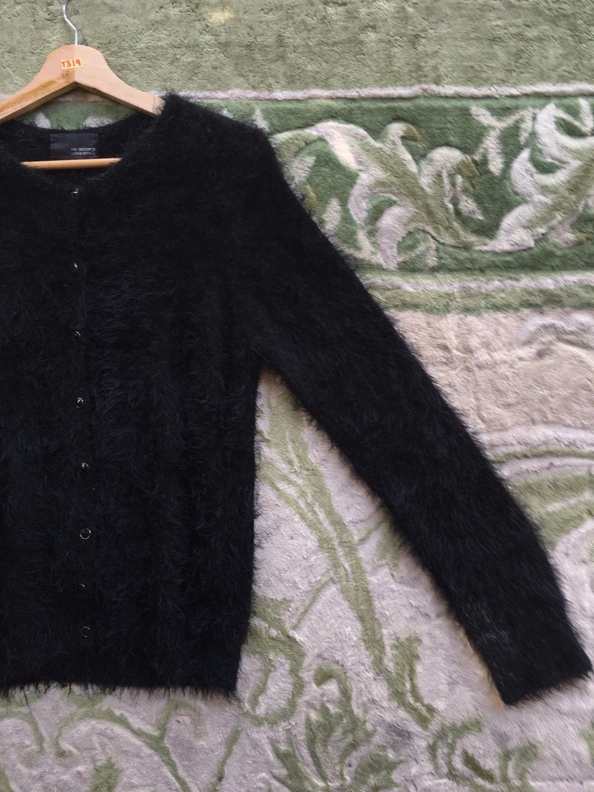 Homespun Knitwear × Japanese Brand 📌HK WORKS LONDON Mohair/Fluffy Cardigan/Knitting Pattern Size US S / EU 44-46 / 1 - 1 Thumbnail