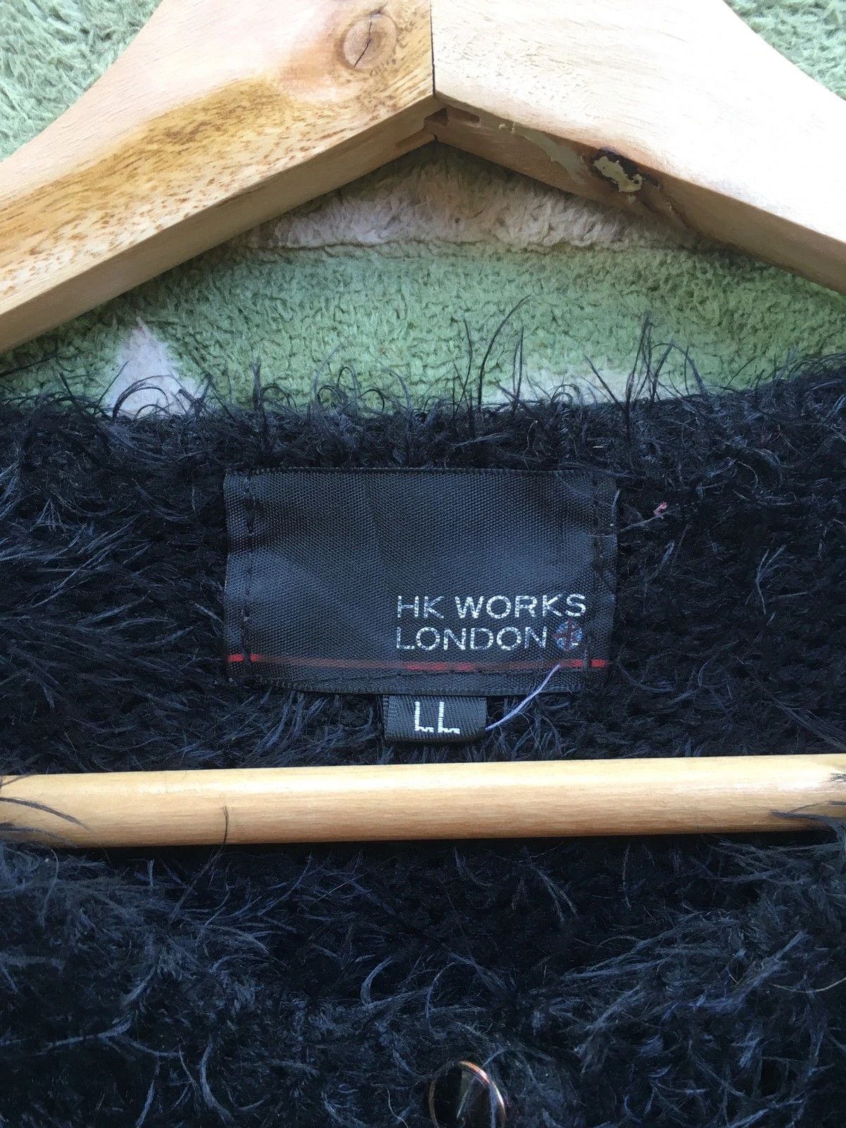 Homespun Knitwear × Japanese Brand 📌HK WORKS LONDON Mohair/Fluffy Cardigan/Knitting Pattern Size US S / EU 44-46 / 1 - 4 Thumbnail