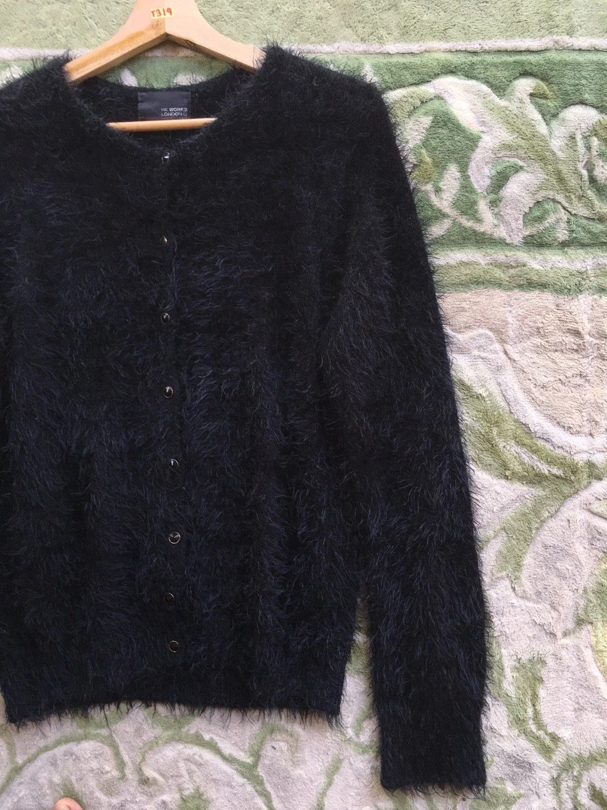 Homespun Knitwear × Japanese Brand 📌HK WORKS LONDON Mohair/Fluffy Cardigan/Knitting Pattern Size US S / EU 44-46 / 1 - 3 Thumbnail