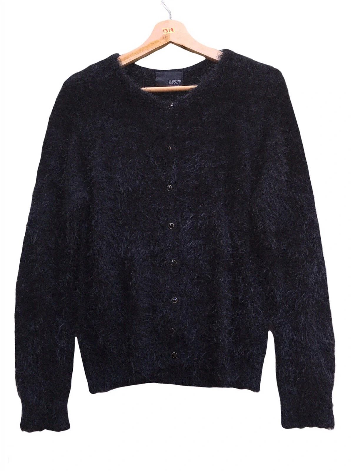 Homespun Knitwear × Japanese Brand 📌HK WORKS LONDON Mohair/Fluffy Cardigan/Knitting Pattern Size US S / EU 44-46 / 1 - 10 Thumbnail