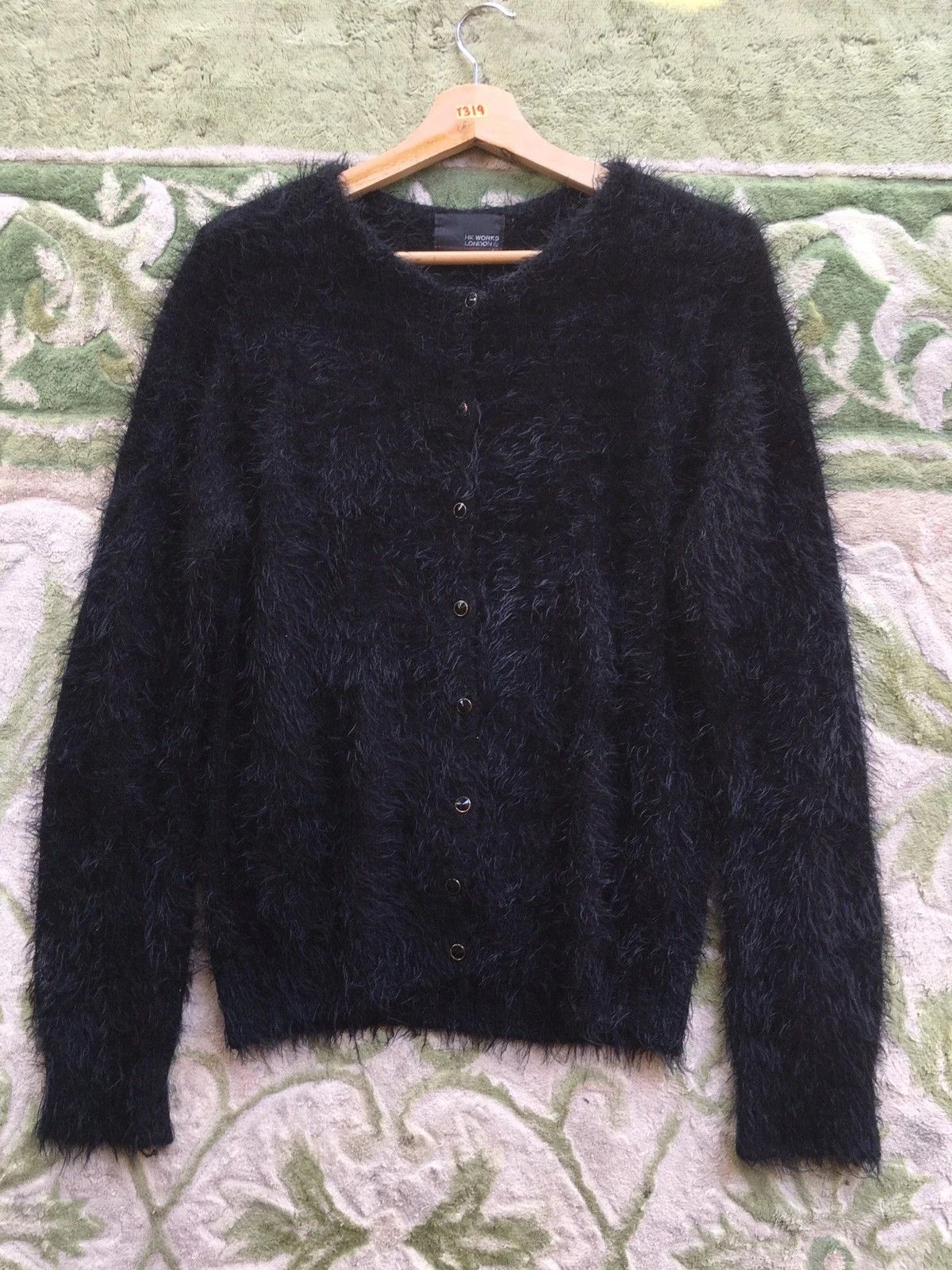 Homespun Knitwear × Japanese Brand 📌HK WORKS LONDON Mohair/Fluffy Cardigan/Knitting Pattern Size US S / EU 44-46 / 1 - 2 Thumbnail