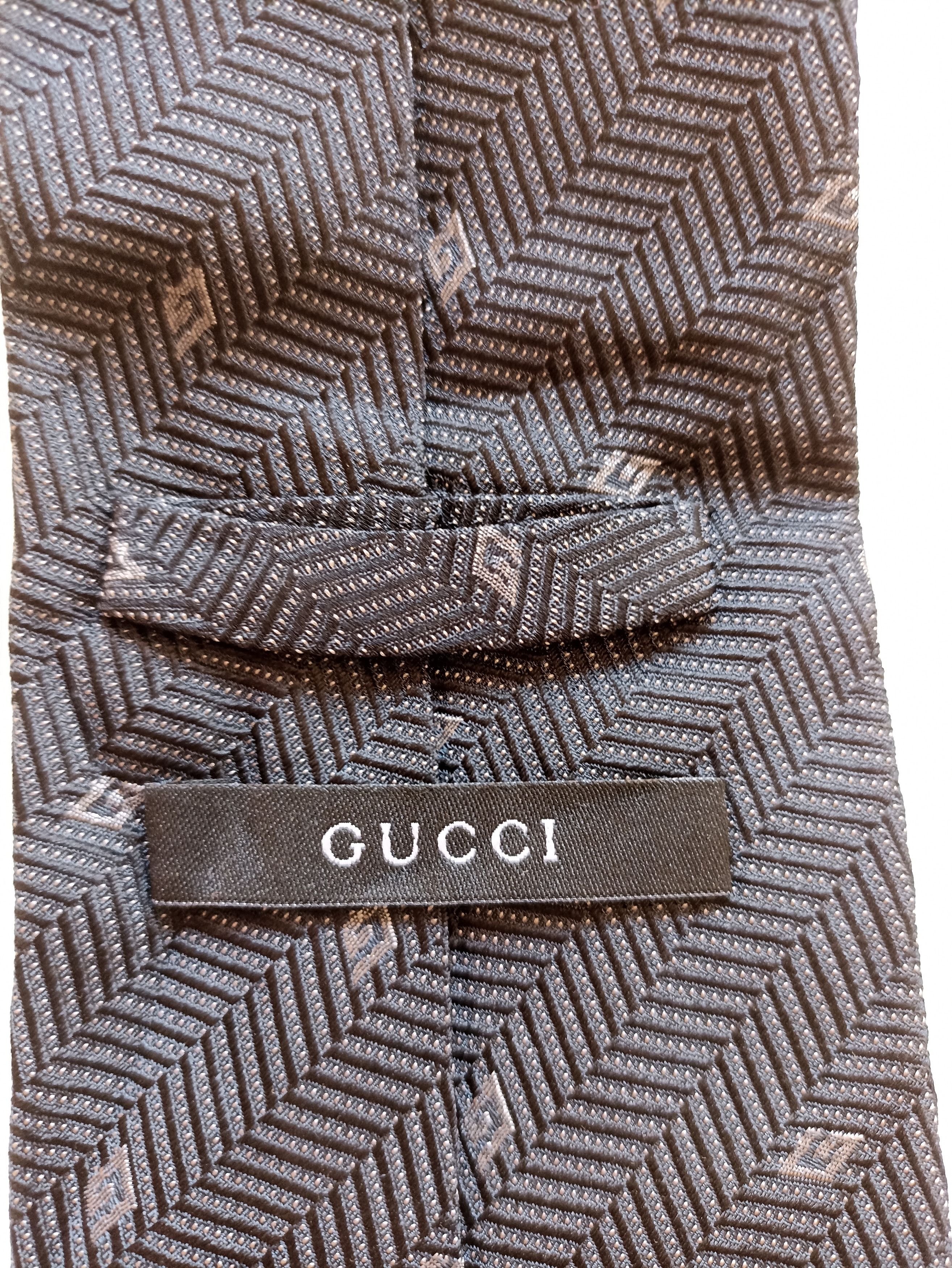 Gucci Gucci tie silk 100% monogram Size ONE SIZE - 6 Thumbnail
