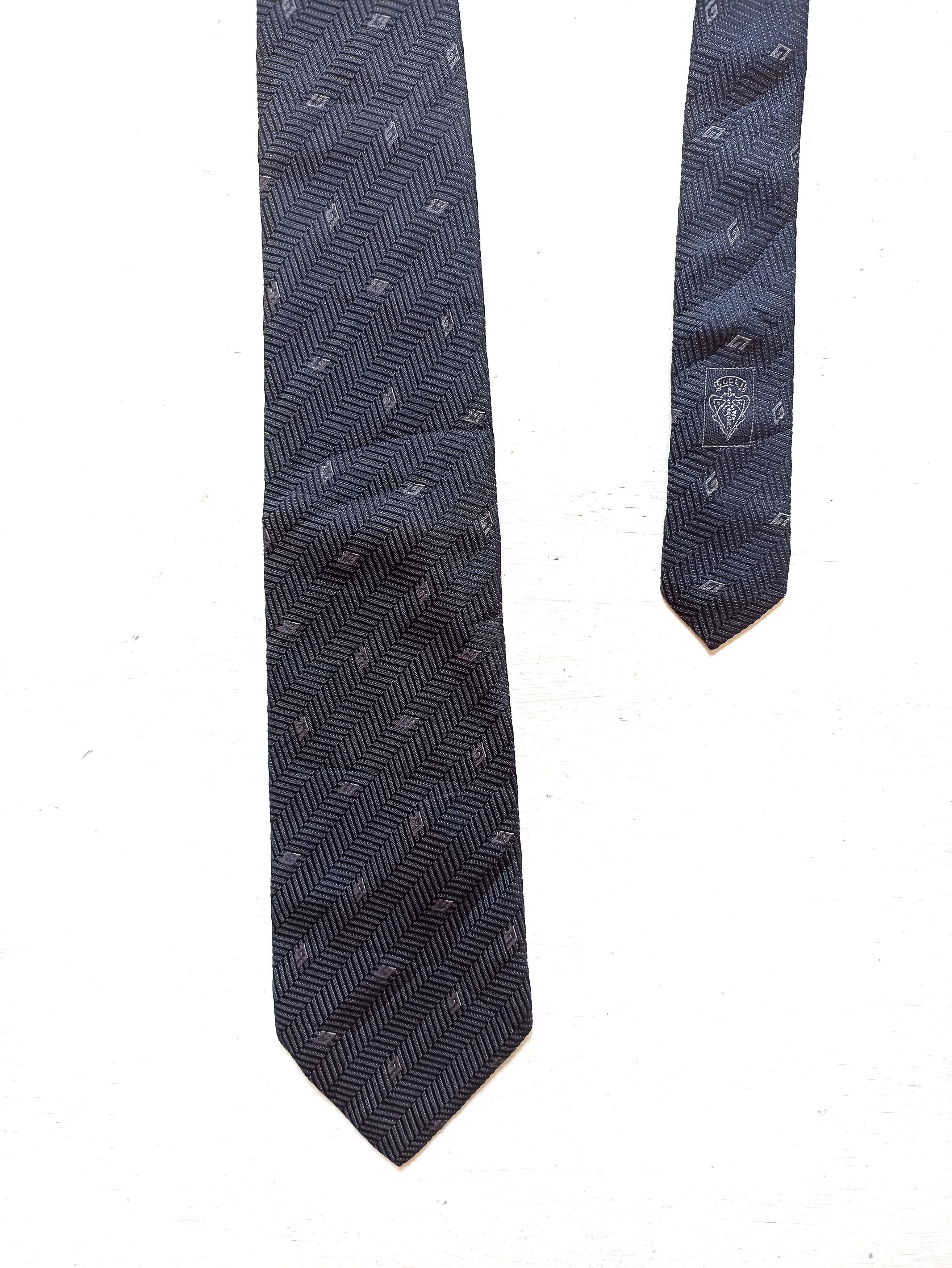 Gucci Gucci tie silk 100% monogram Size ONE SIZE - 5 Thumbnail
