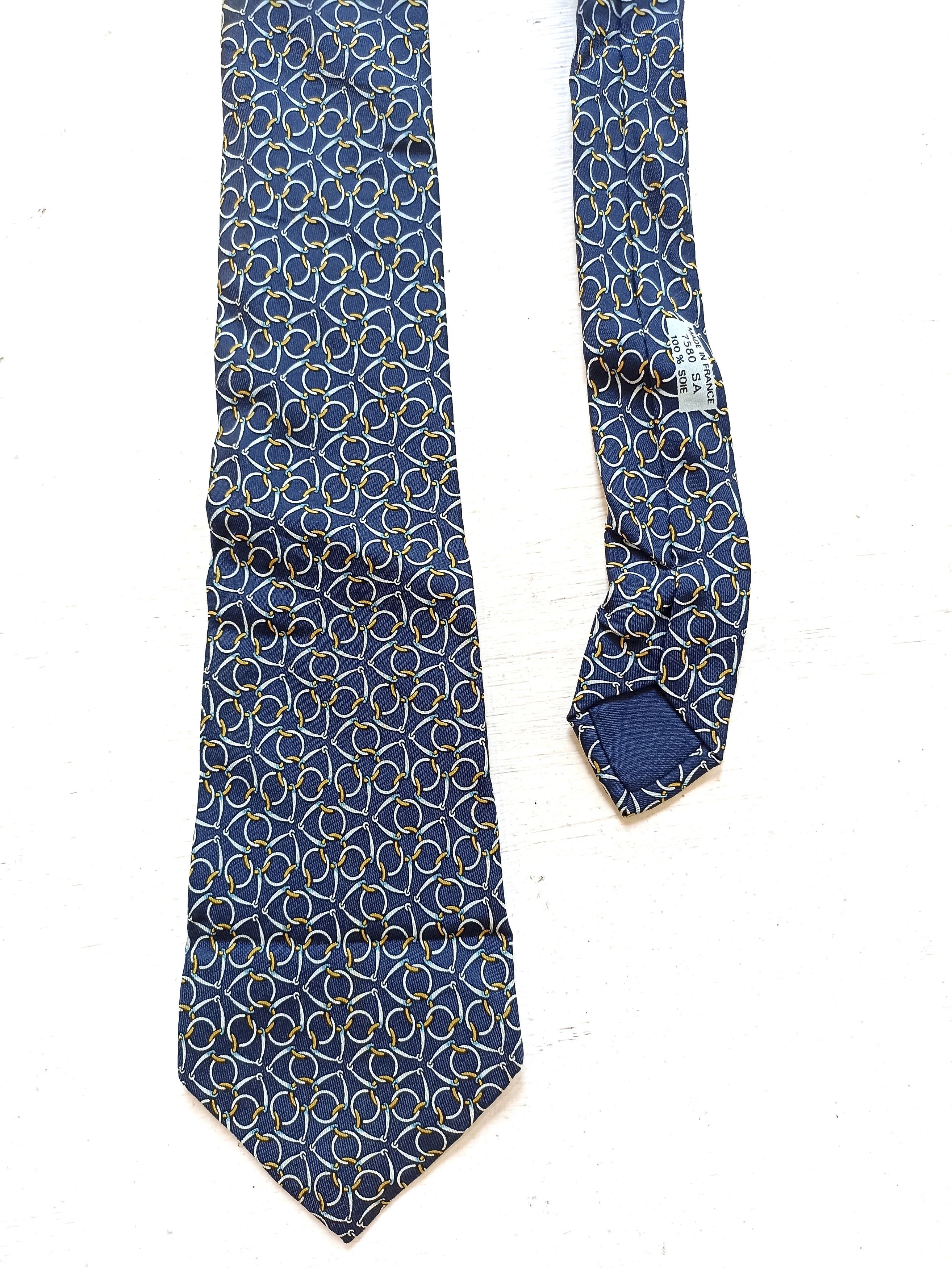 Hermes Vintage Hermes tie 100% silk Size ONE SIZE - 5 Thumbnail