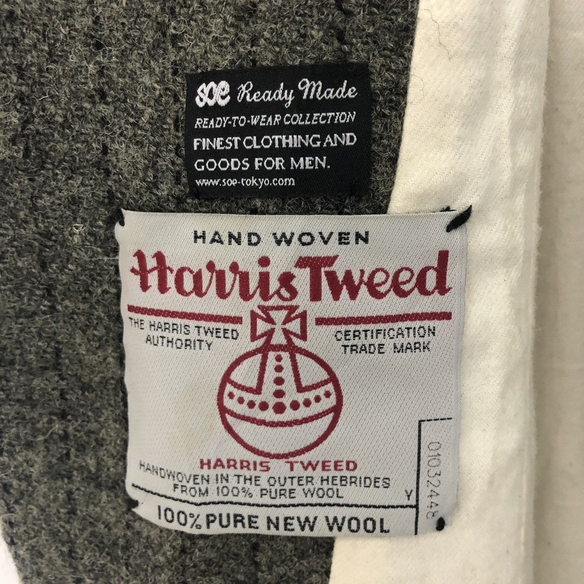 Designer × Harris Tweed × Vintage HARRIS TWEED JOHN SOE(SAMPLE) WOOL LONG JACKET Size US M / EU 48-50 / 2 - 7 Thumbnail
