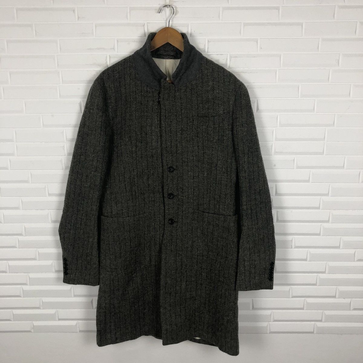 Designer × Harris Tweed × Vintage HARRIS TWEED JOHN SOE(SAMPLE) WOOL LONG JACKET Size US M / EU 48-50 / 2 - 2 Thumbnail
