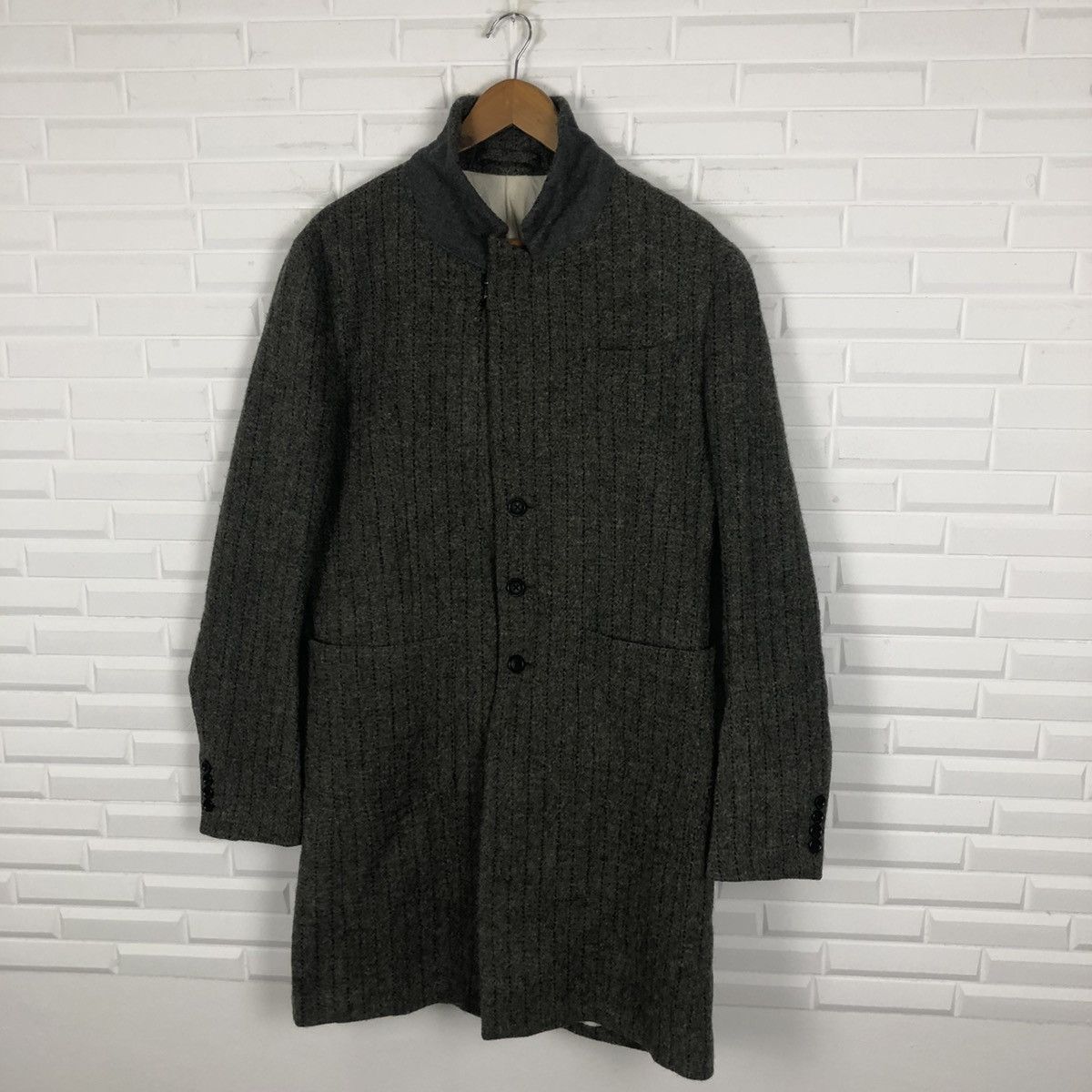 Designer × Harris Tweed × Vintage HARRIS TWEED JOHN SOE(SAMPLE) WOOL LONG JACKET Size US M / EU 48-50 / 2 - 3 Thumbnail