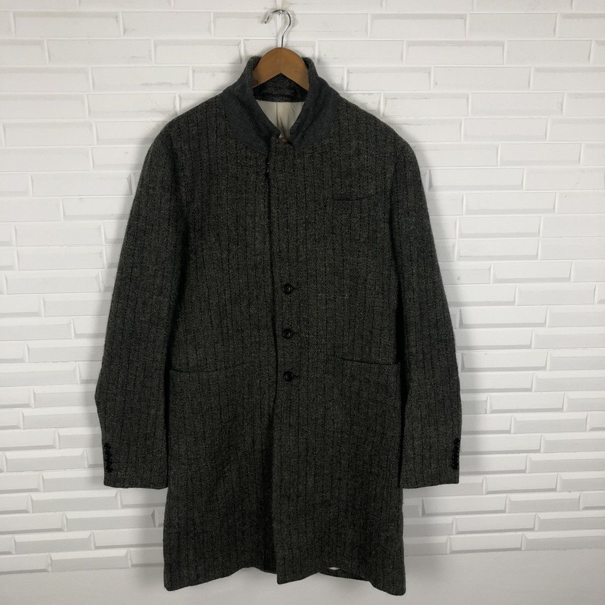 Designer × Harris Tweed × Vintage HARRIS TWEED JOHN SOE(SAMPLE) WOOL LONG JACKET Size US M / EU 48-50 / 2 - 4 Thumbnail