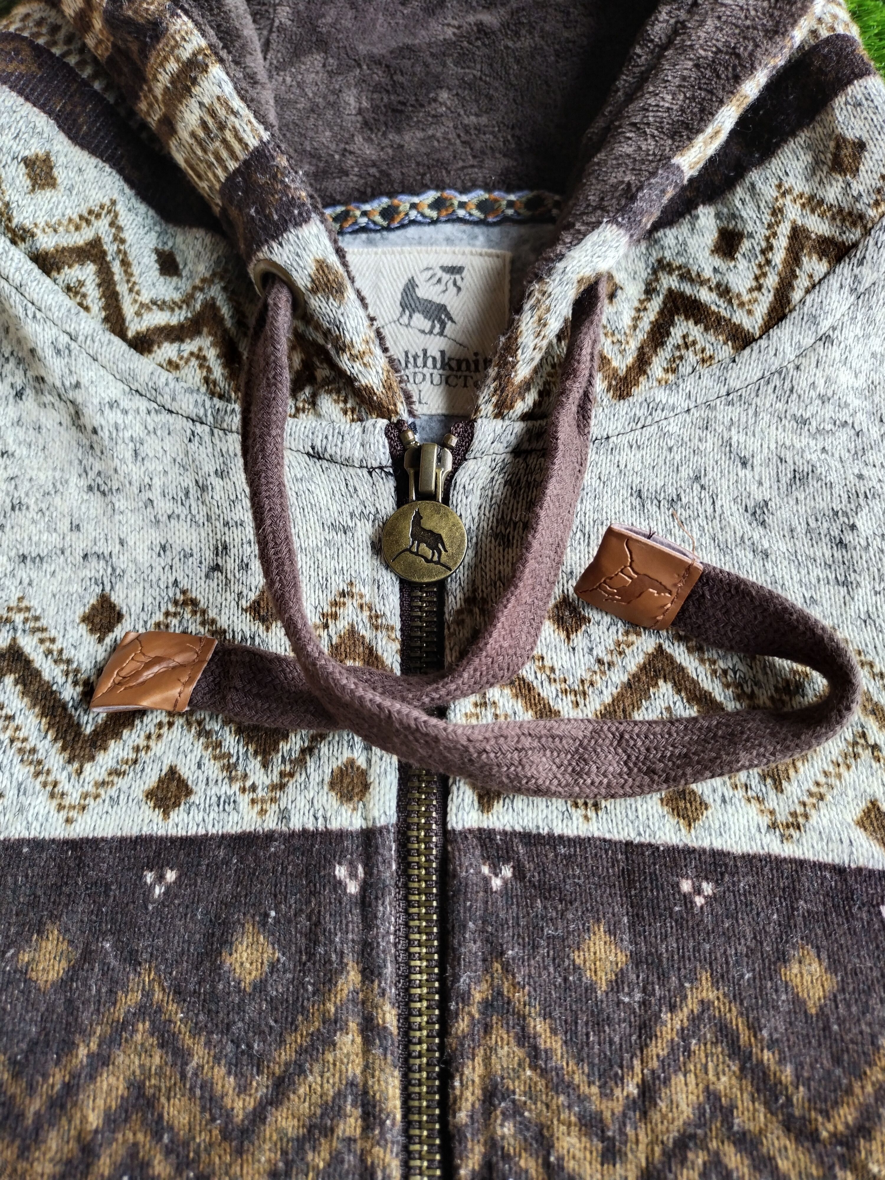 Coogi × Japanese Brand × Vintage Vintage Hoodie Healthknit Fleece Zipper Nice Design Size US L / EU 52-54 / 3 - 14 Thumbnail