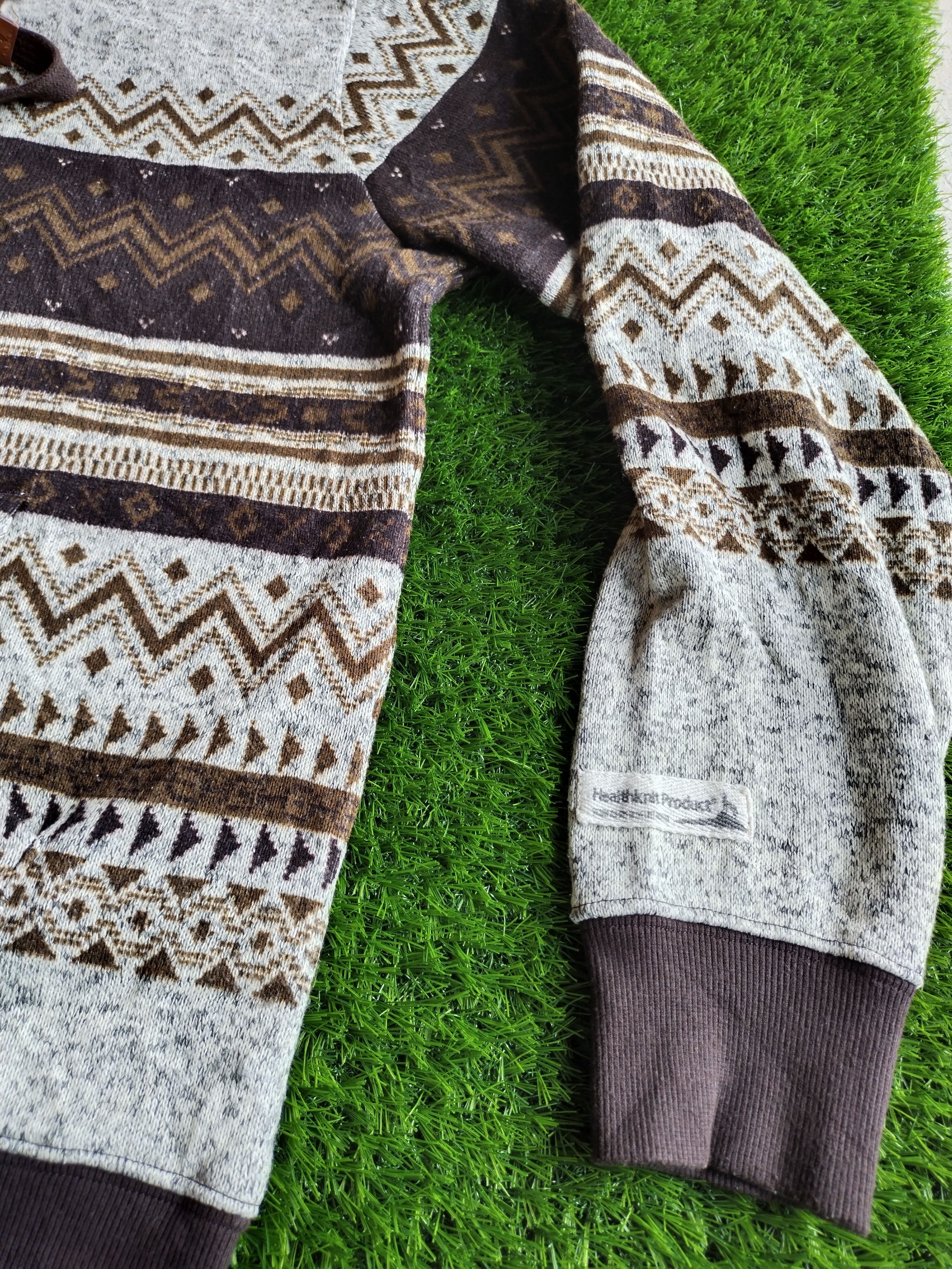 Coogi × Japanese Brand × Vintage Vintage Hoodie Healthknit Fleece Zipper Nice Design Size US L / EU 52-54 / 3 - 12 Thumbnail