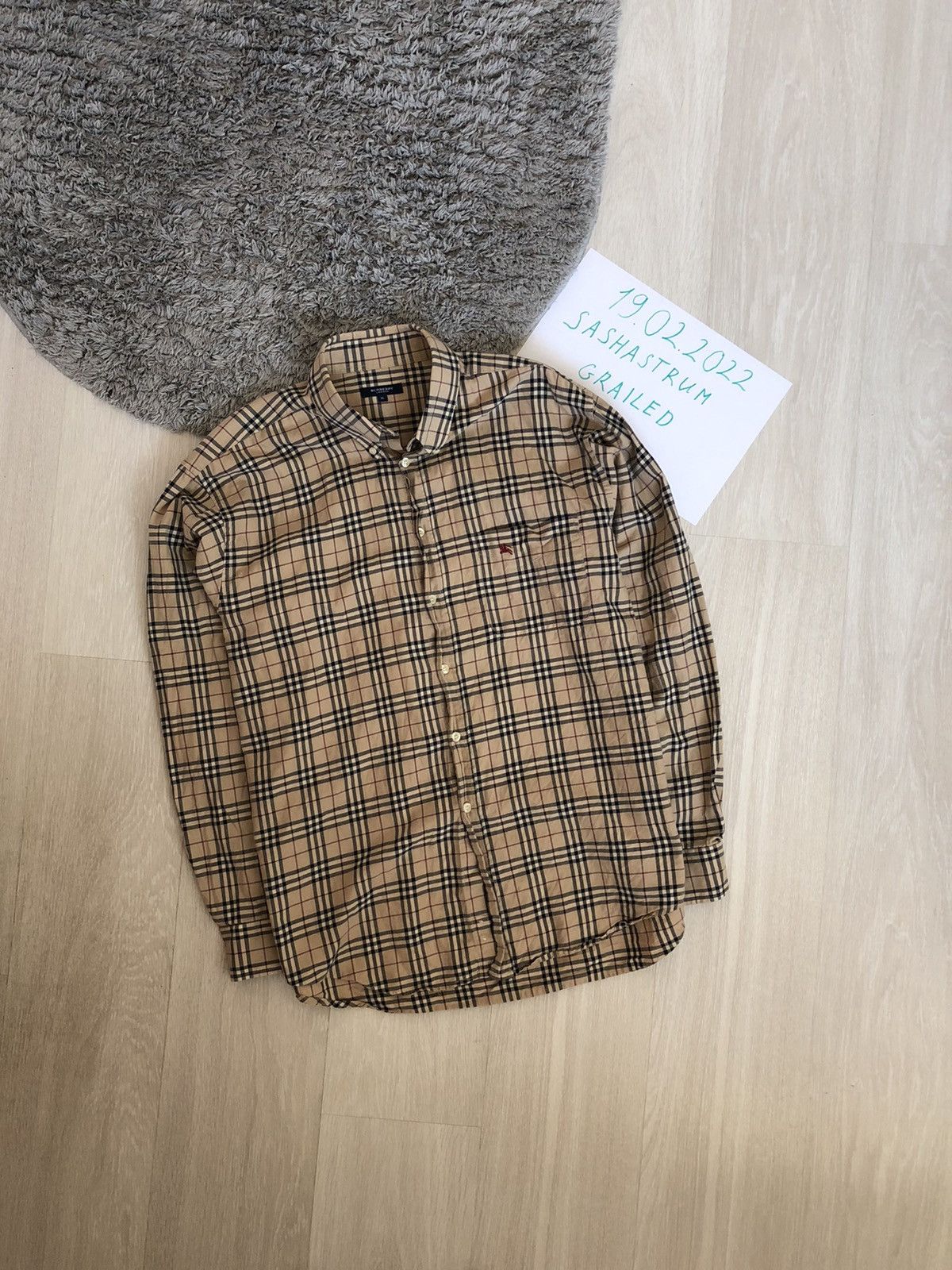Burberry Burberry Button Up Shirt Brown Size XL Size US XL / EU 56 / 4 - 2 Thumbnail
