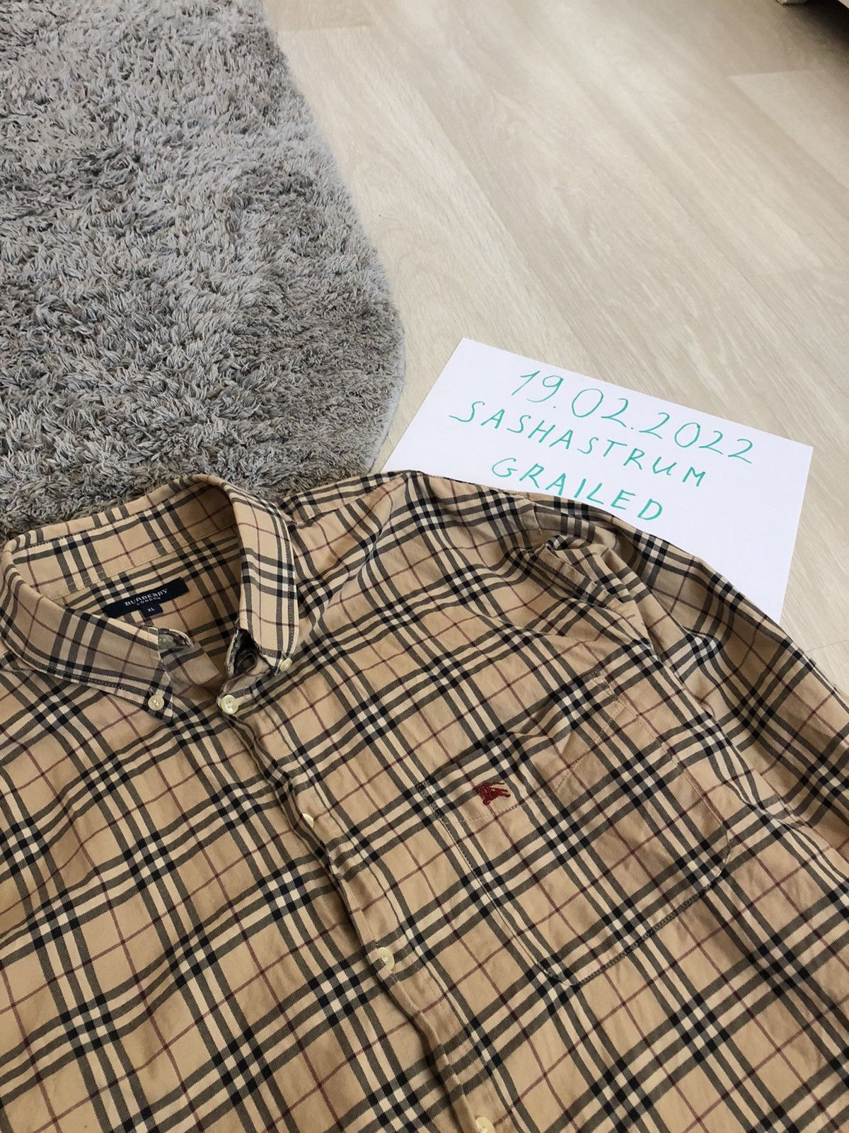 Burberry Burberry Button Up Shirt Brown Size XL Size US XL / EU 56 / 4 - 4 Thumbnail