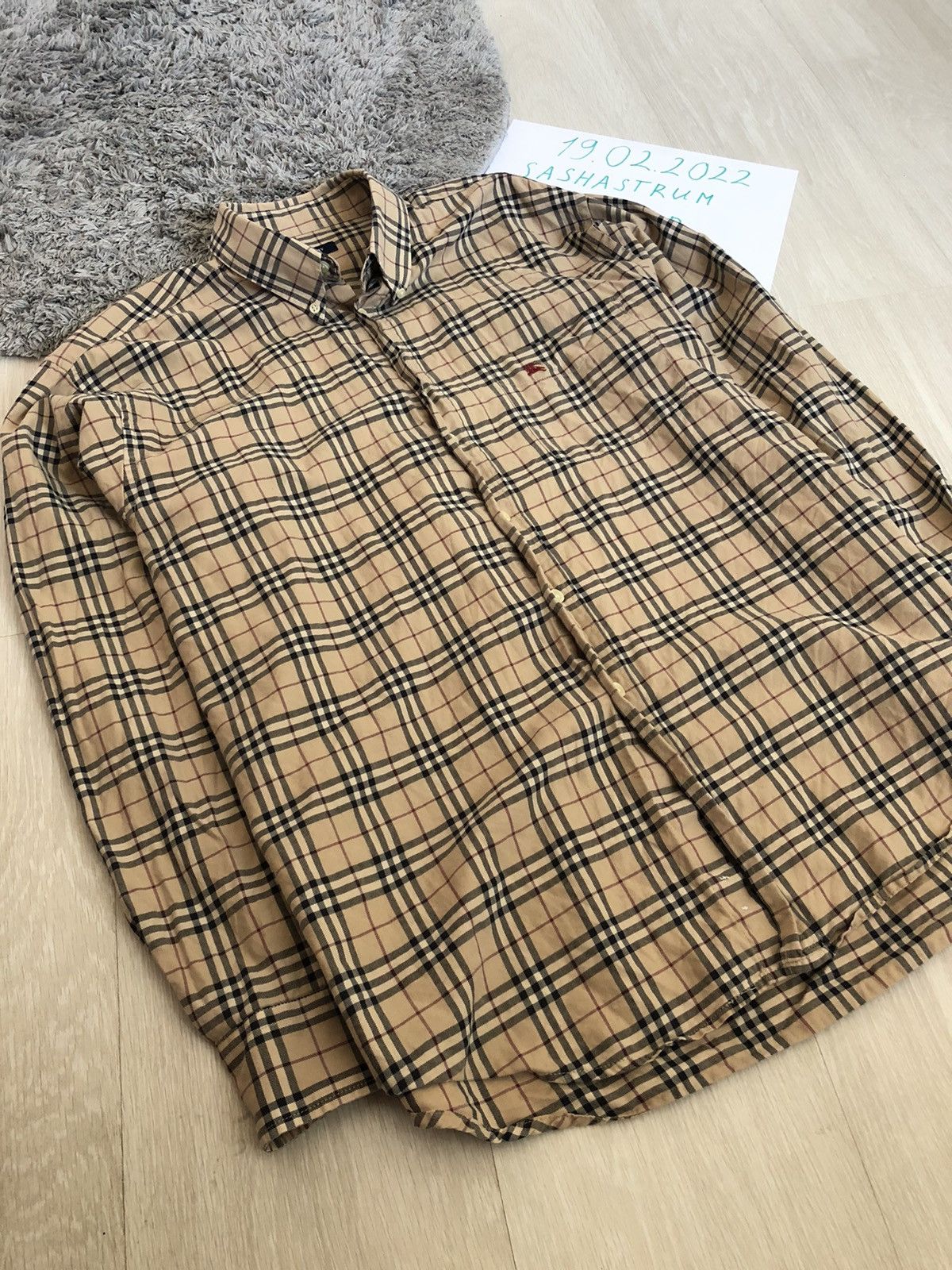 Burberry Burberry Button Up Shirt Brown Size XL Size US XL / EU 56 / 4 - 3 Thumbnail