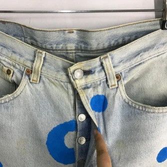 Levi's Vintage Clothing × Vintage 💣OFFER VTG LEVI’S 501 Custom Art Nice Design Denim Jeans USA Size US 33 - 4 Thumbnail