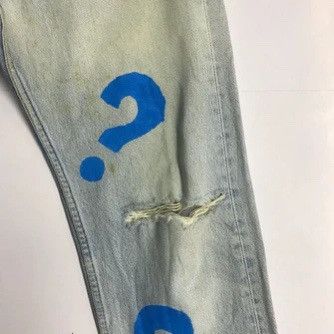 Levi's Vintage Clothing × Vintage 💣OFFER VTG LEVI’S 501 Custom Art Nice Design Denim Jeans USA Size US 33 - 3 Thumbnail