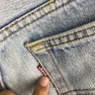 Levi's Vintage Clothing × Vintage 💣OFFER VTG LEVI’S 501 Custom Art Nice Design Denim Jeans USA Size US 33 - 6 Thumbnail
