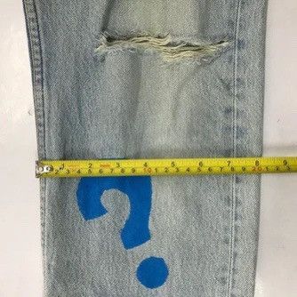 Levi's Vintage Clothing × Vintage 💣OFFER VTG LEVI’S 501 Custom Art Nice Design Denim Jeans USA Size US 33 - 10 Thumbnail