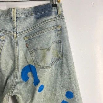 Levi's Vintage Clothing × Vintage 💣OFFER VTG LEVI’S 501 Custom Art Nice Design Denim Jeans USA Size US 33 - 5 Thumbnail