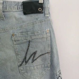 Vintage 💣OFFER VTG IZ FRONTIER Striped Bootcut Design Pants Size US 35 - 2 Thumbnail