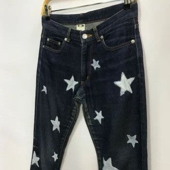 Japanese Brand × Vintage 💣OFFER VTG X-GIRL Custom Star Design Denim Jeans Size US 30 / EU 46 - 3 Thumbnail