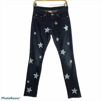 Japanese Brand × Vintage 💣OFFER VTG X-GIRL Custom Star Design Denim Jeans Size US 30 / EU 46 - 1 Thumbnail