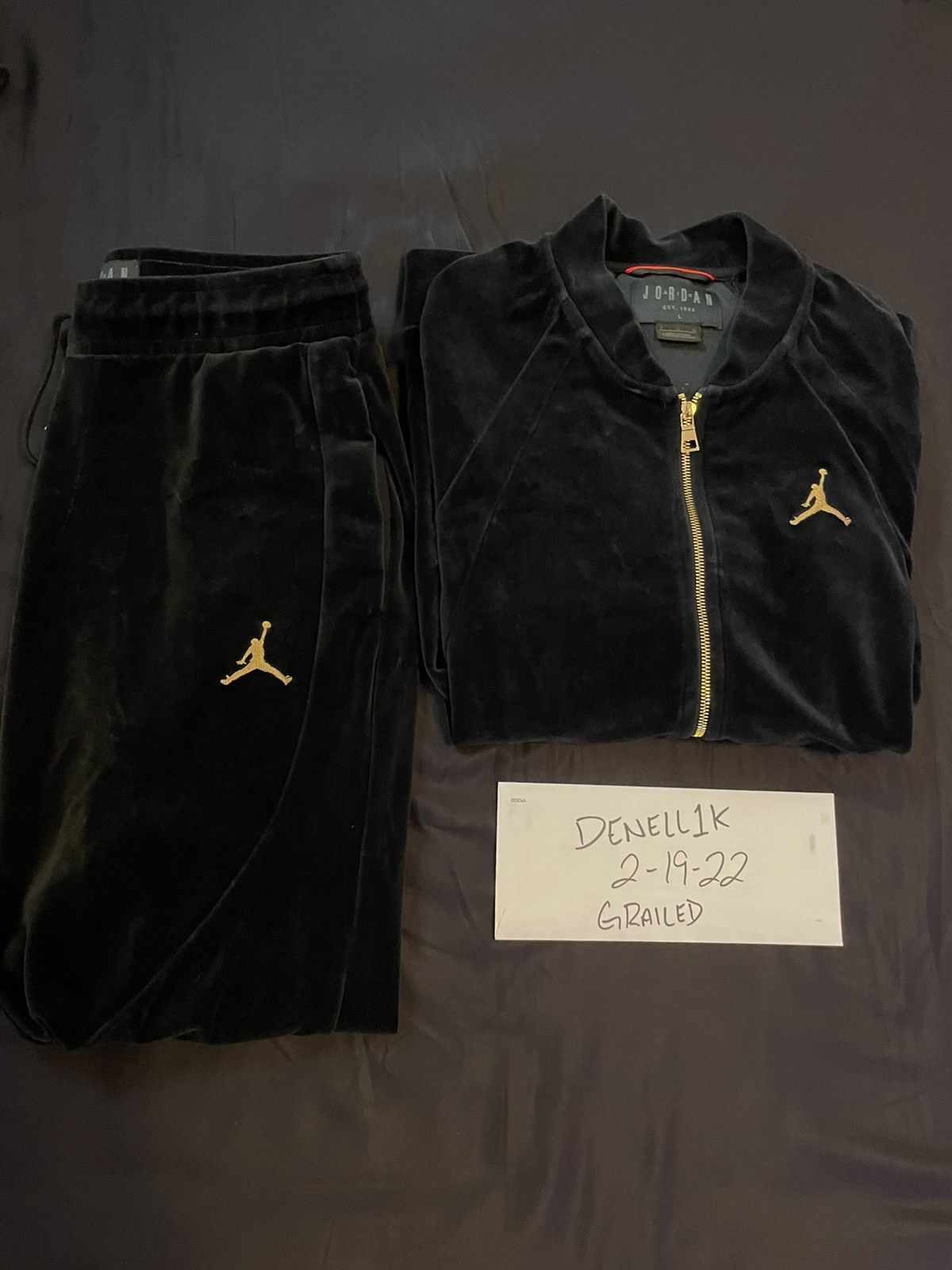 Jordan Brand Jordan Velour Tracksuit Grailed