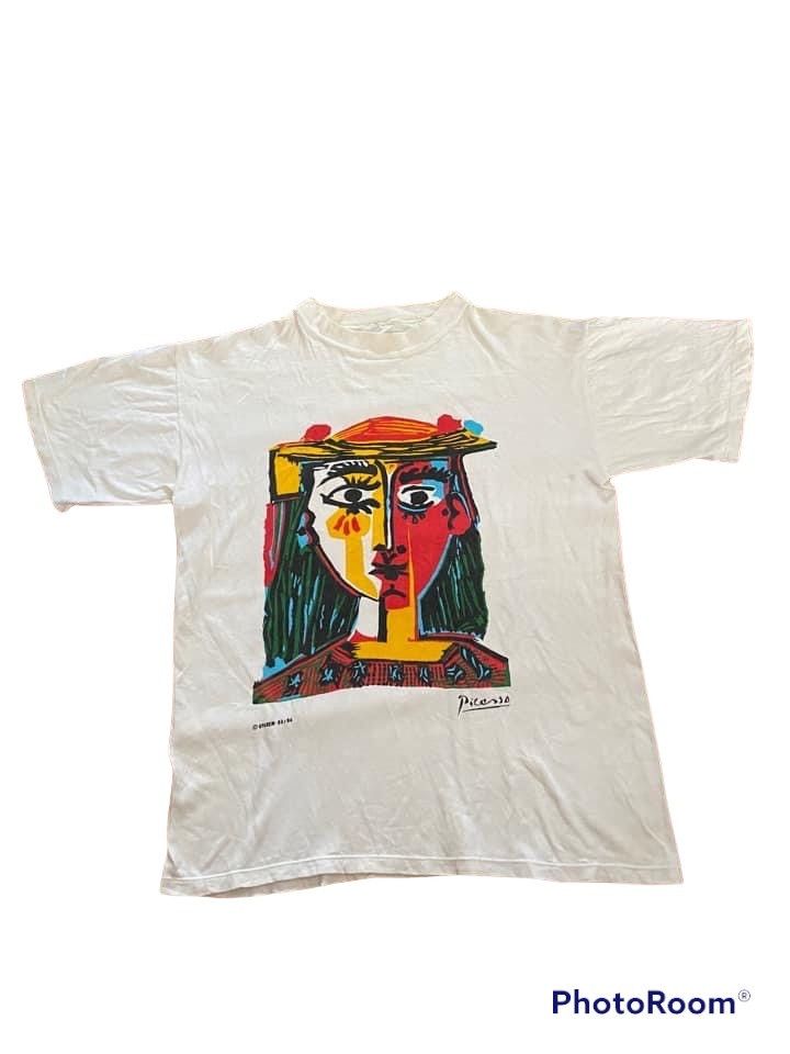 Vintage Vintage 93/94 Picasso Art T-Shirt Size US L / EU 52-54 / 3 - 1 Thumbnail