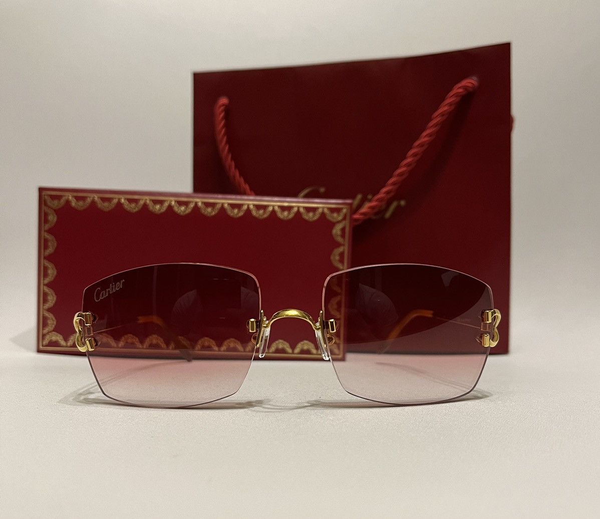 Cartier Cartier rimless sunglasses cdecor vintage pop smoke custom ...