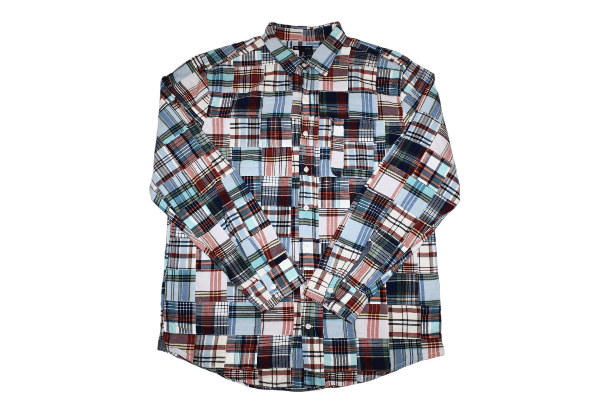 Gap VTG🔥Gap Patchwork Flannel Baggy Casual Shirt Size US XL / EU 56 / 4 - 1 Thumbnail