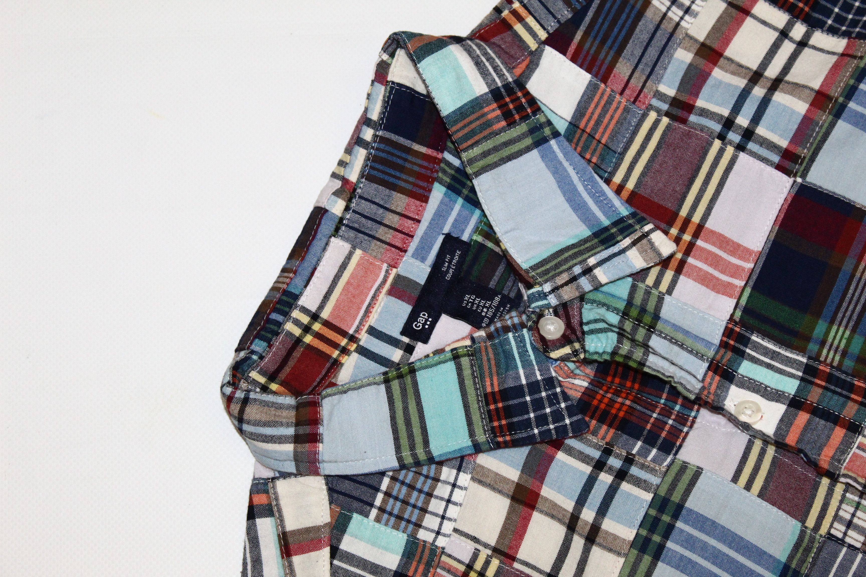 Gap VTG🔥Gap Patchwork Flannel Baggy Casual Shirt Size US XL / EU 56 / 4 - 6 Thumbnail