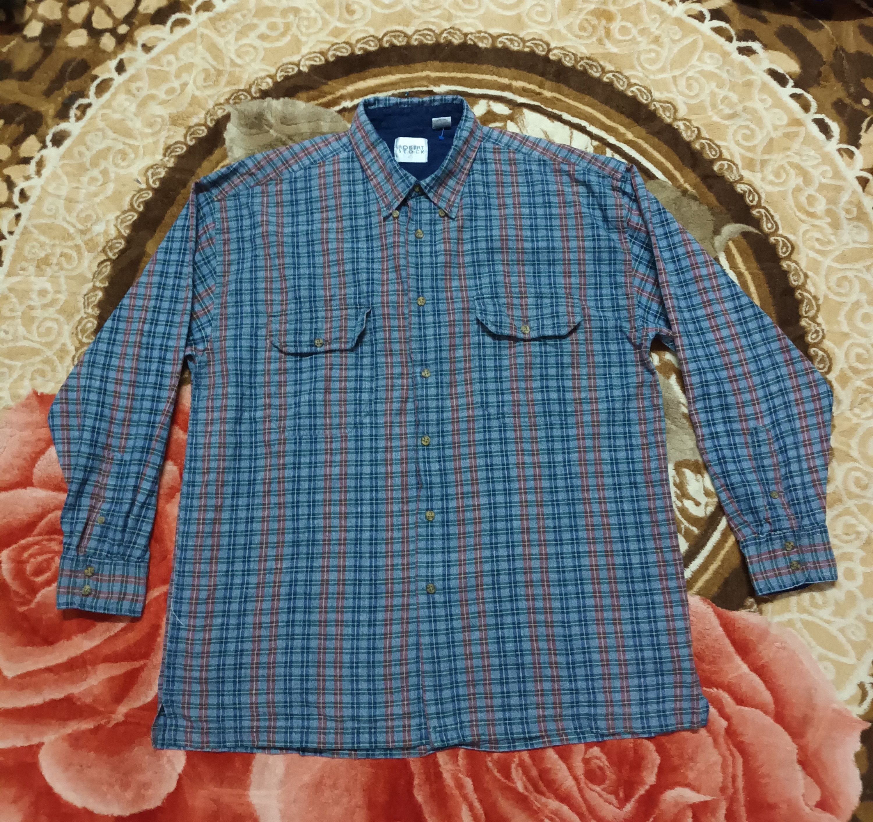 🔥 Robert Stock Flannel 2 Pocket Button Up