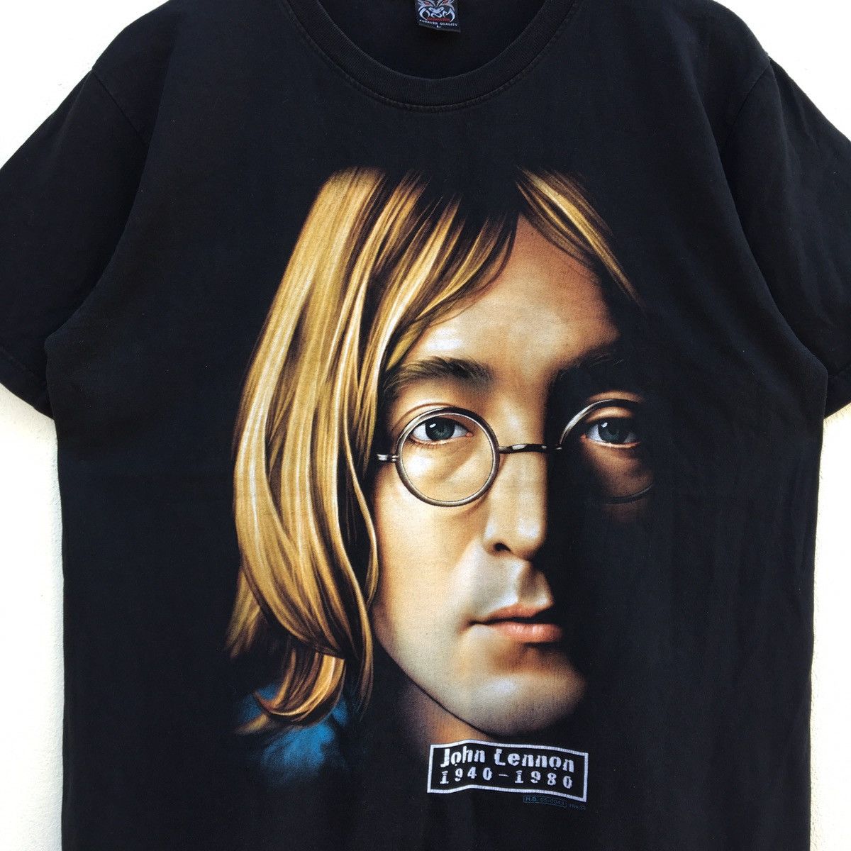 Band Tees × Vintage RARE‼️Vintage JOHN LENNON BIG FACE PRINT T-shirt Size US L / EU 52-54 / 3 - 5 Thumbnail