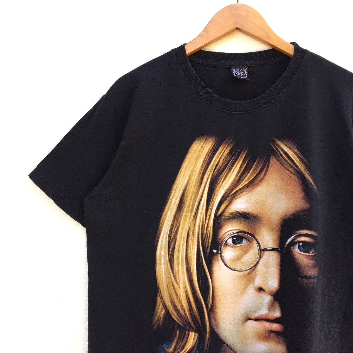 Band Tees × Vintage RARE‼️Vintage JOHN LENNON BIG FACE PRINT T-shirt Size US L / EU 52-54 / 3 - 4 Thumbnail