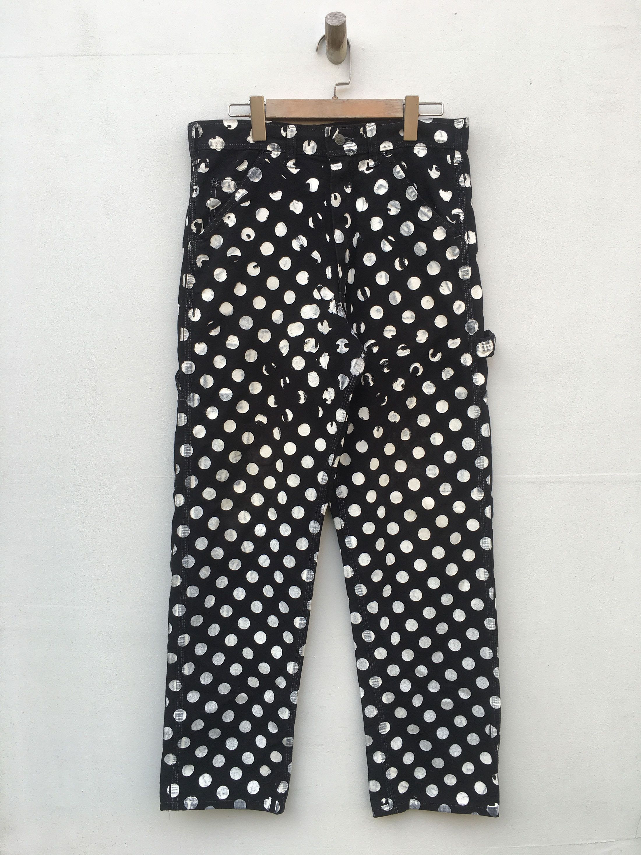 America Craft Polka Dot Painted Carpenter Work Pant Worker