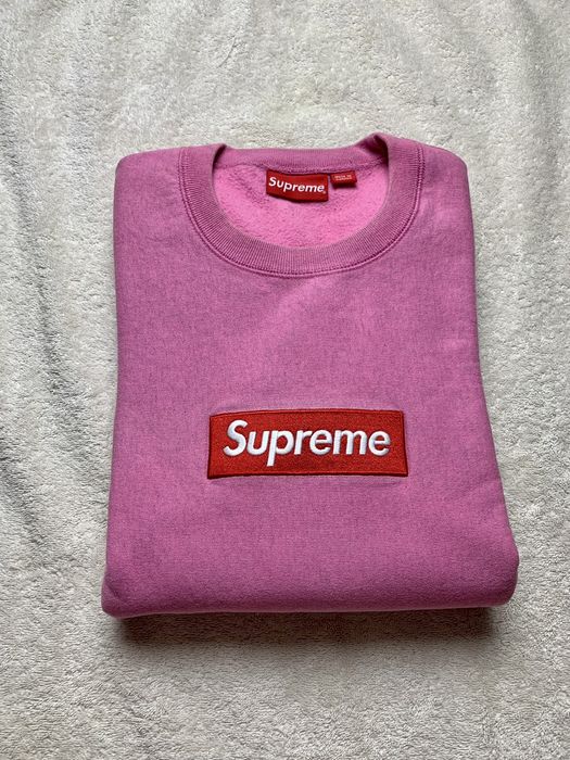 Supreme Box Logo Crewneck (FW15) Heather Pink