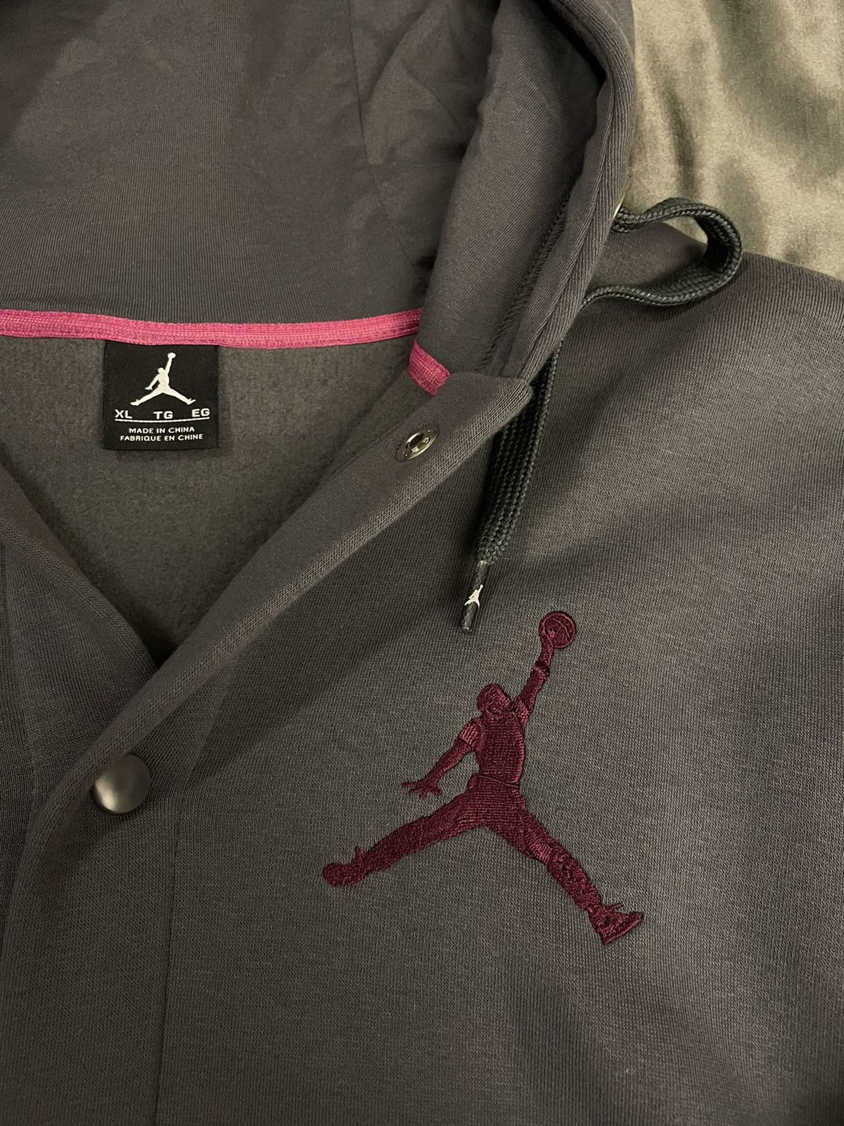 Jordan varsity button up hoodie jacket on sale