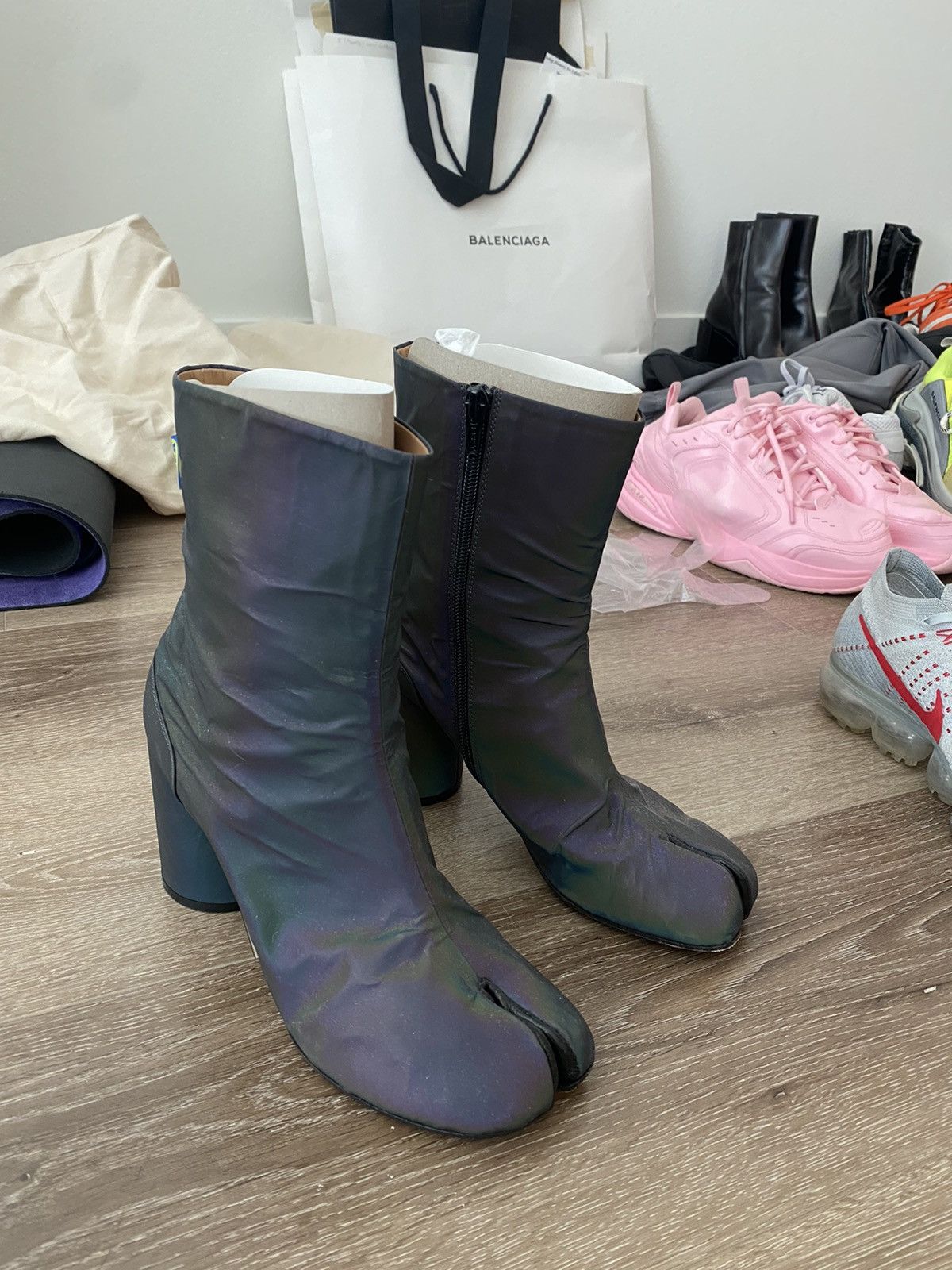 Maison Margiela Maison Margiela Tabi Iridescent Ankle Boots Grailed