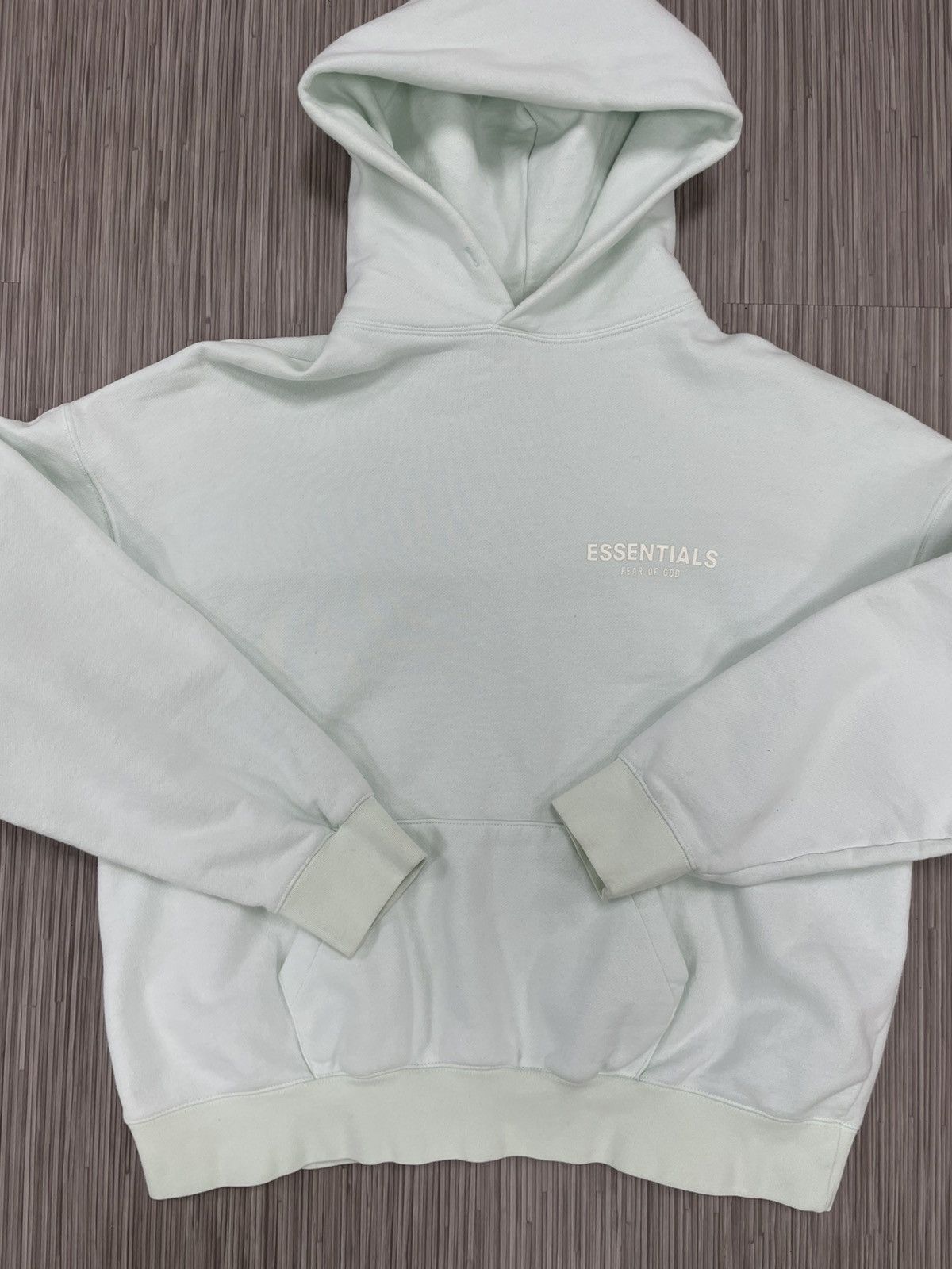 Fear of God Fear of God Essentials Mint Logo Hoodie Size US M / EU 48-50 / 2 - 2 Thumbnail