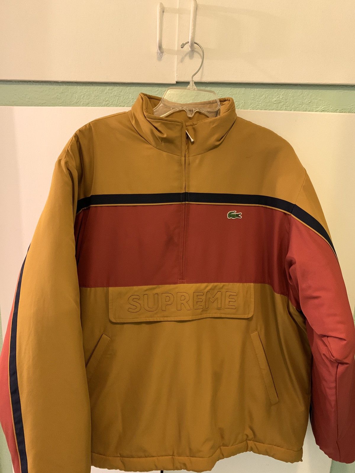 Supreme lacoste store puffy half zip