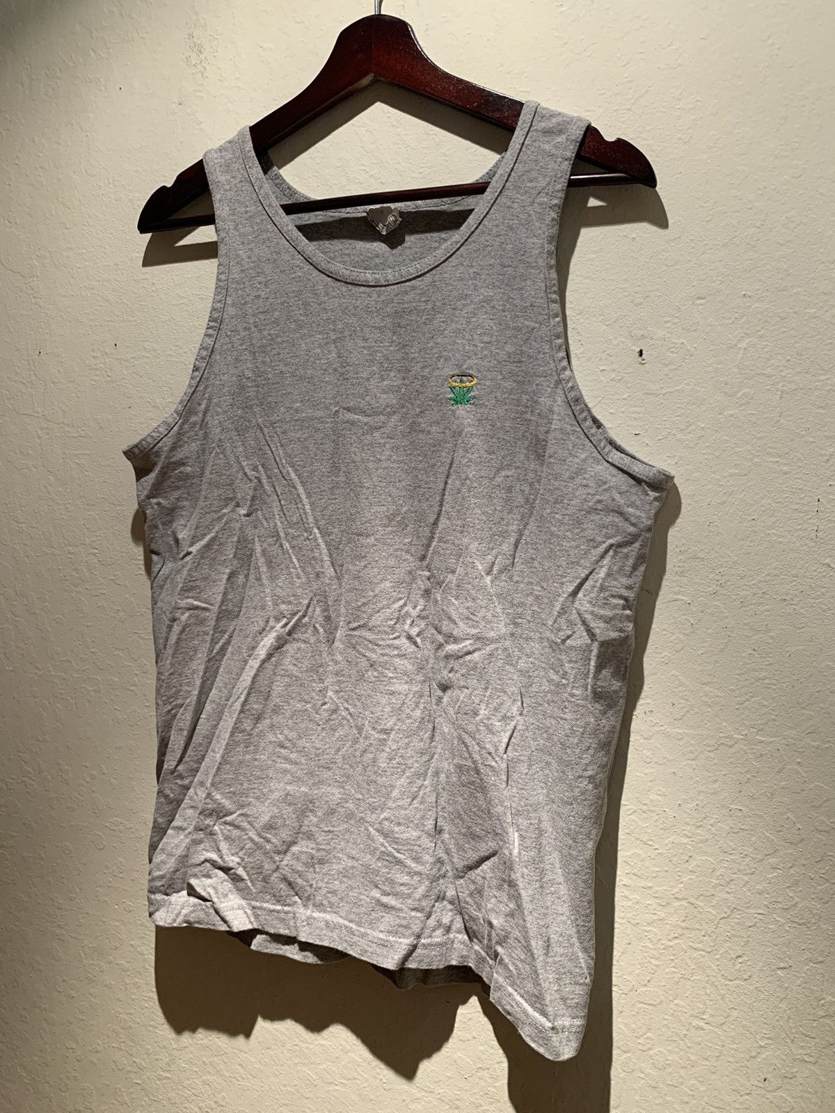 Vintage *RARE* Halo Cannabis Leaf Embroidered Tank Top - Medium Size US M / EU 48-50 / 2 - 1 Thumbnail