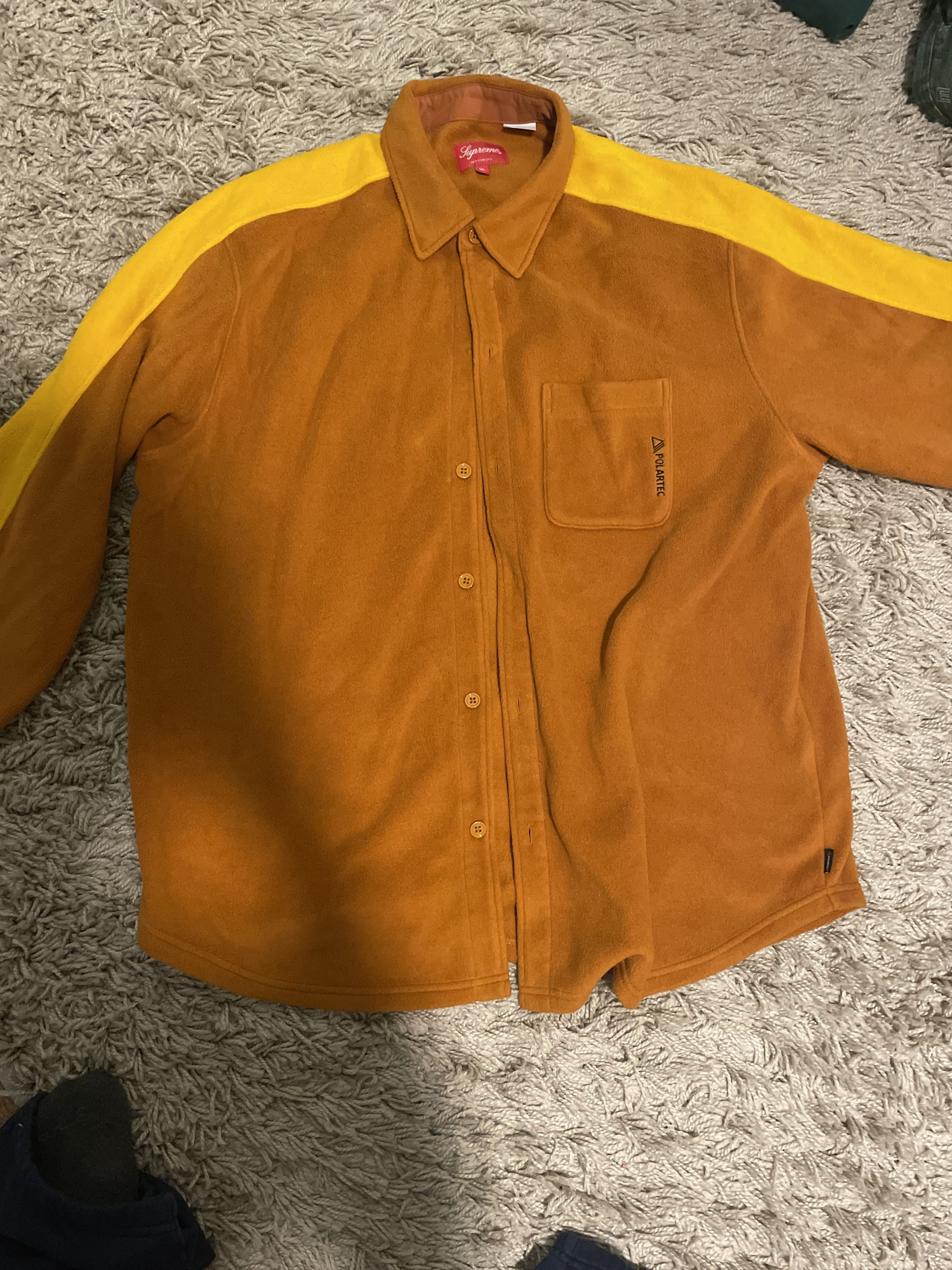 Supreme Supreme Polartec Shirt Rust | Grailed