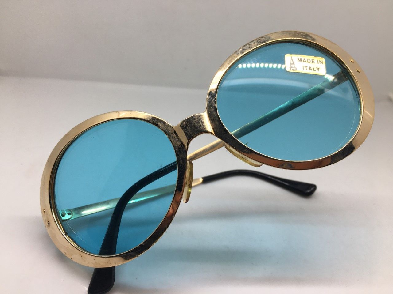 Vintage '69 MOD SPACE AGE ITALIA SUNGLASSES N.O.S. GLASS LENSES Size ONE SIZE - 5 Thumbnail