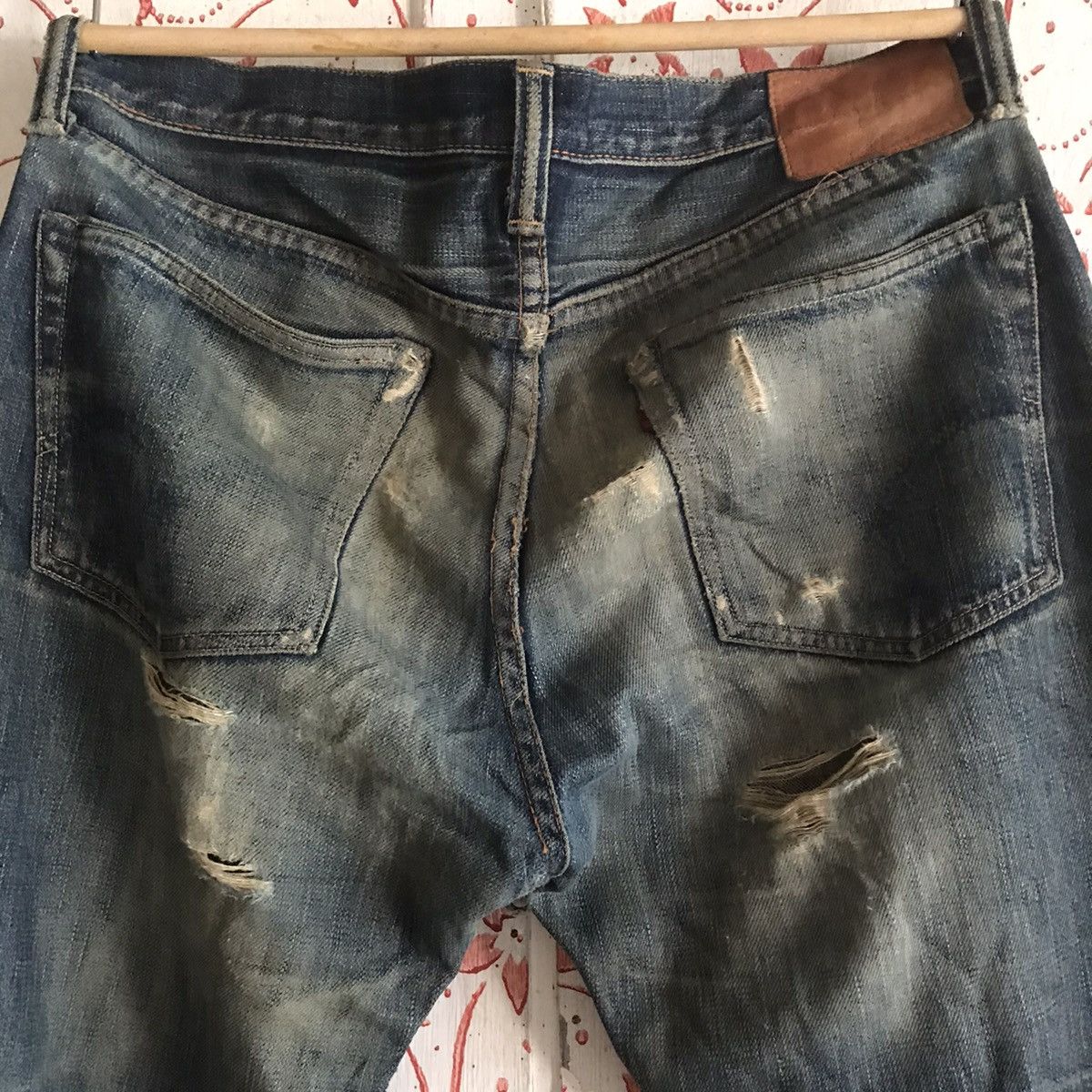 Full Count & Co. Full Count made in Japan & Co Distressed Selvedge denimhead Size US 33 - 6 Thumbnail