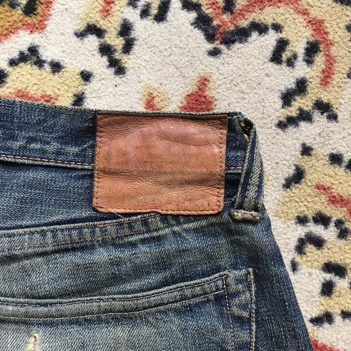 Full Count & Co. Full Count made in Japan & Co Distressed Selvedge denimhead Size US 33 - 14 Thumbnail
